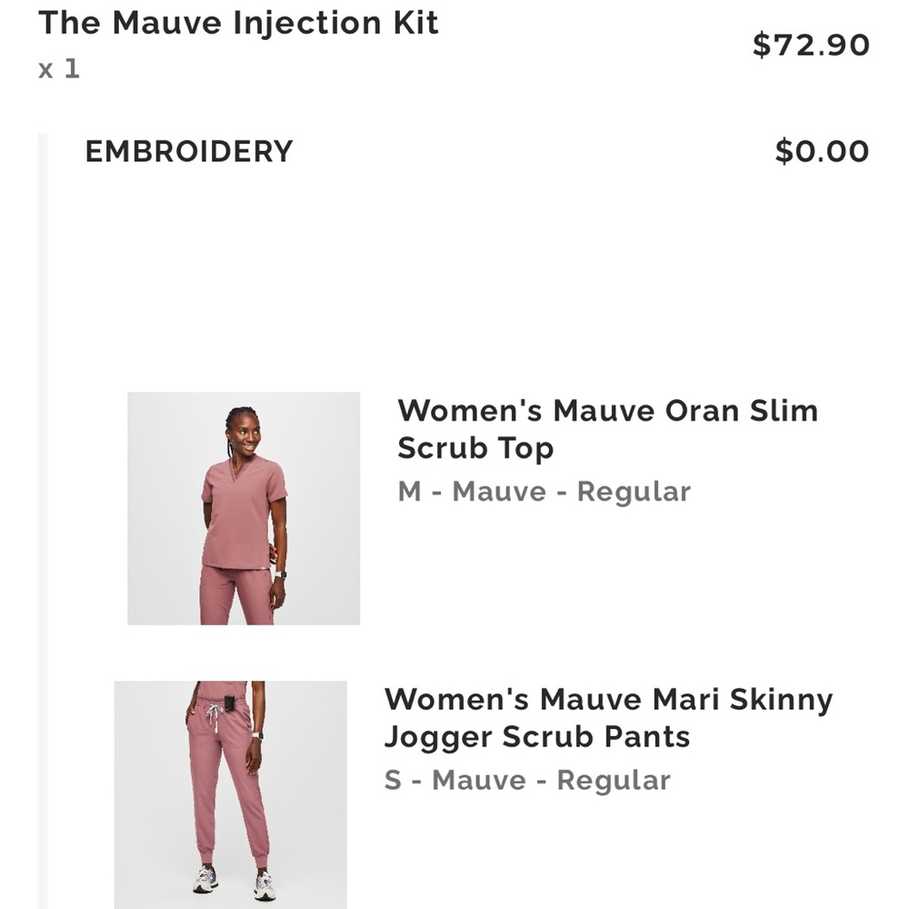 Women's FIGS Mauve